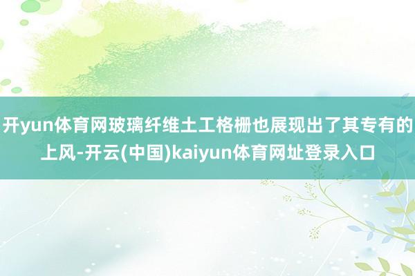 开yun体育网玻璃纤维土工格栅也展现出了其专有的上风-开云(中国)kaiyun体育网址登录入口