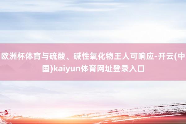 欧洲杯体育与硫酸、碱性氧化物王人可响应-开云(中国)kaiyun体育网址登录入口