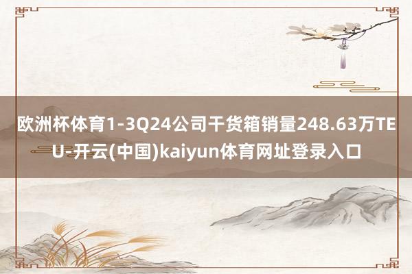 欧洲杯体育1-3Q24公司干货箱销量248.63万TEU-开云(中国)kaiyun体育网址登录入口