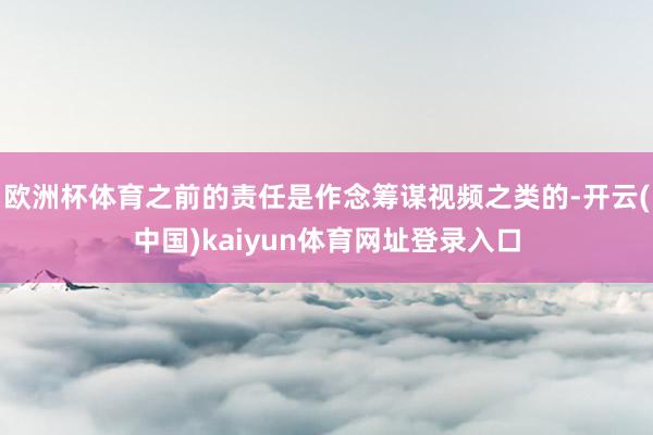 欧洲杯体育之前的责任是作念筹谋视频之类的-开云(中国)kaiyun体育网址登录入口