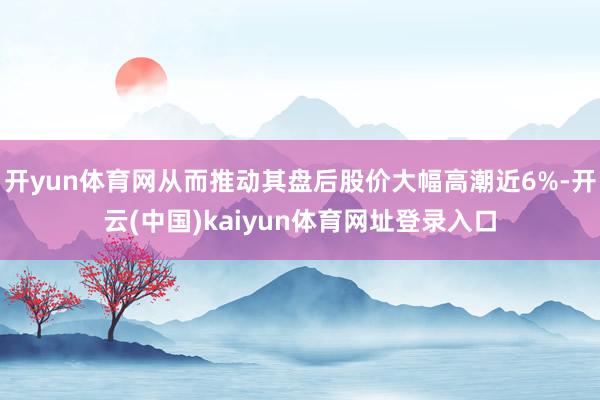 开yun体育网从而推动其盘后股价大幅高潮近6%-开云(中国)kaiyun体育网址登录入口